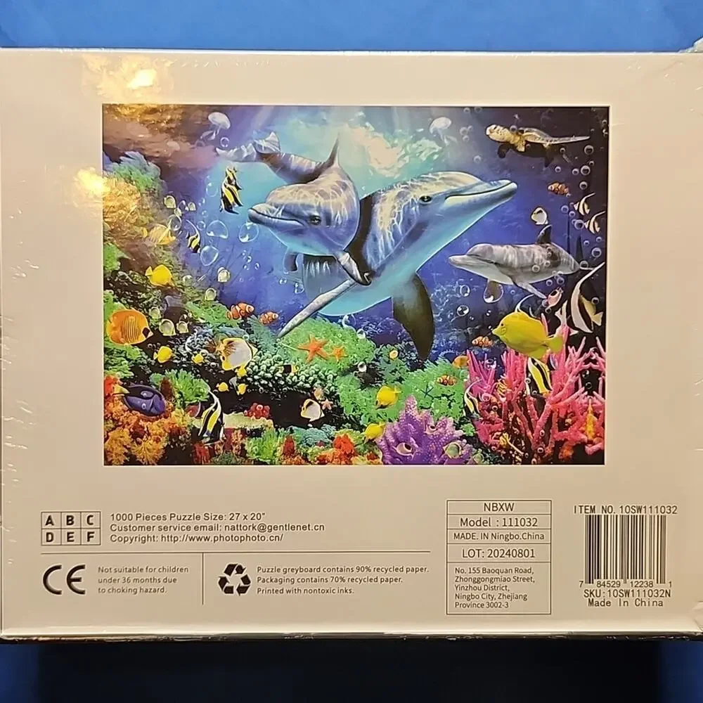 NATTORK Ocean Sea Life Puzzle • 1000pc • NIB Sealed